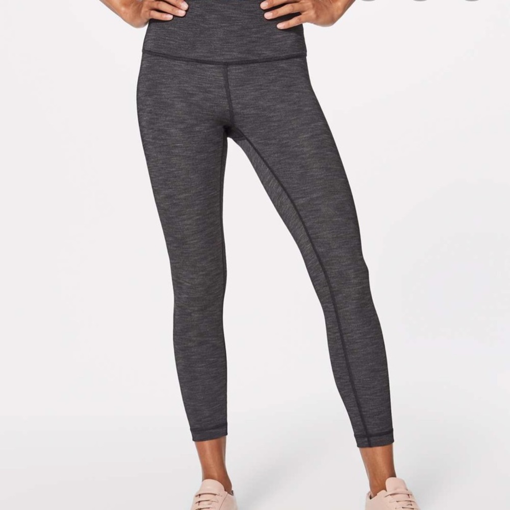 Lululemon heathered gray wunder under